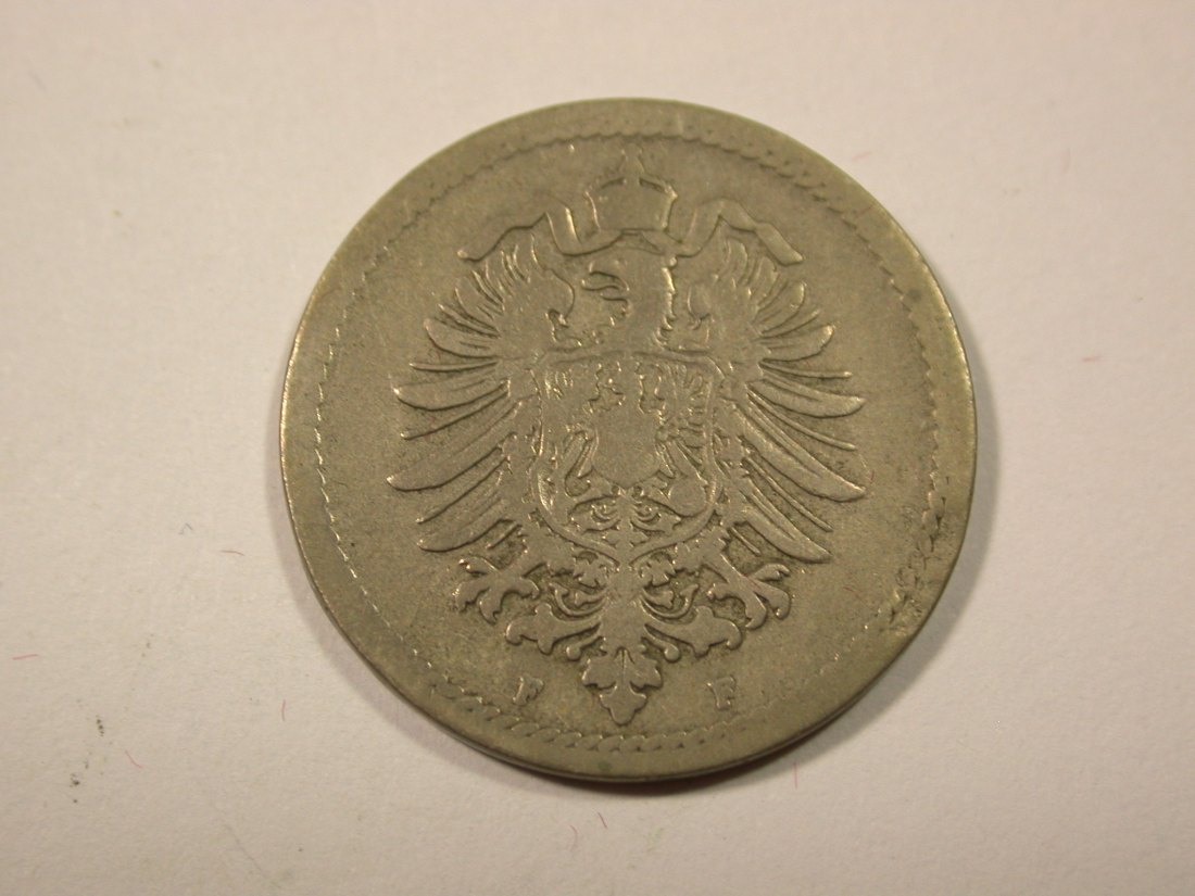  I6  KR  5 Pfennig 1875 F in s-ss Originalbilder   