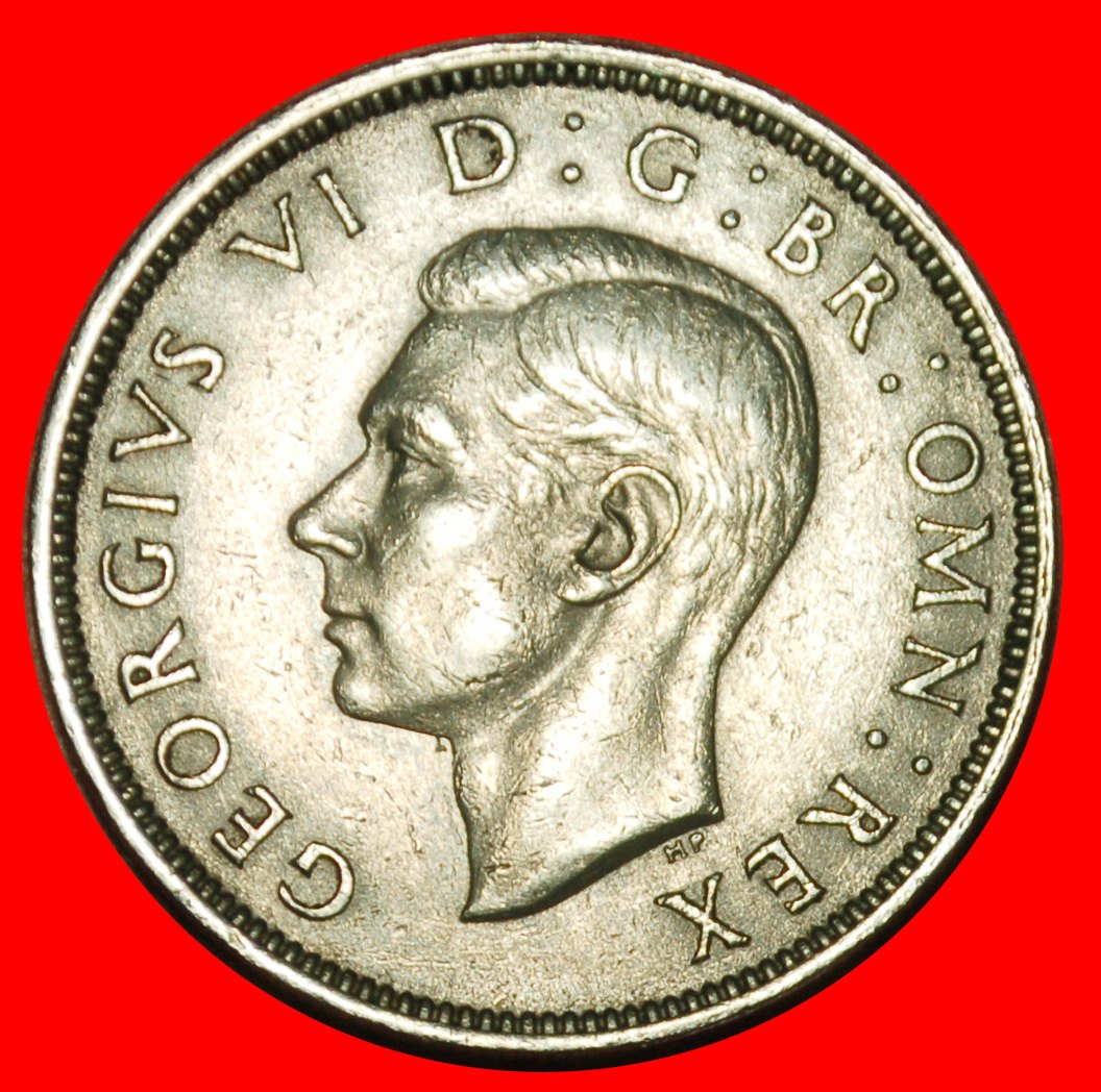  Ⰶ ROSE WITH INDIA: GREAT BRITAIN★2 SHILLINGS FLORIN 1948 GEORGE VI 1937-1952★LOW START ★ NO RESERVE!   