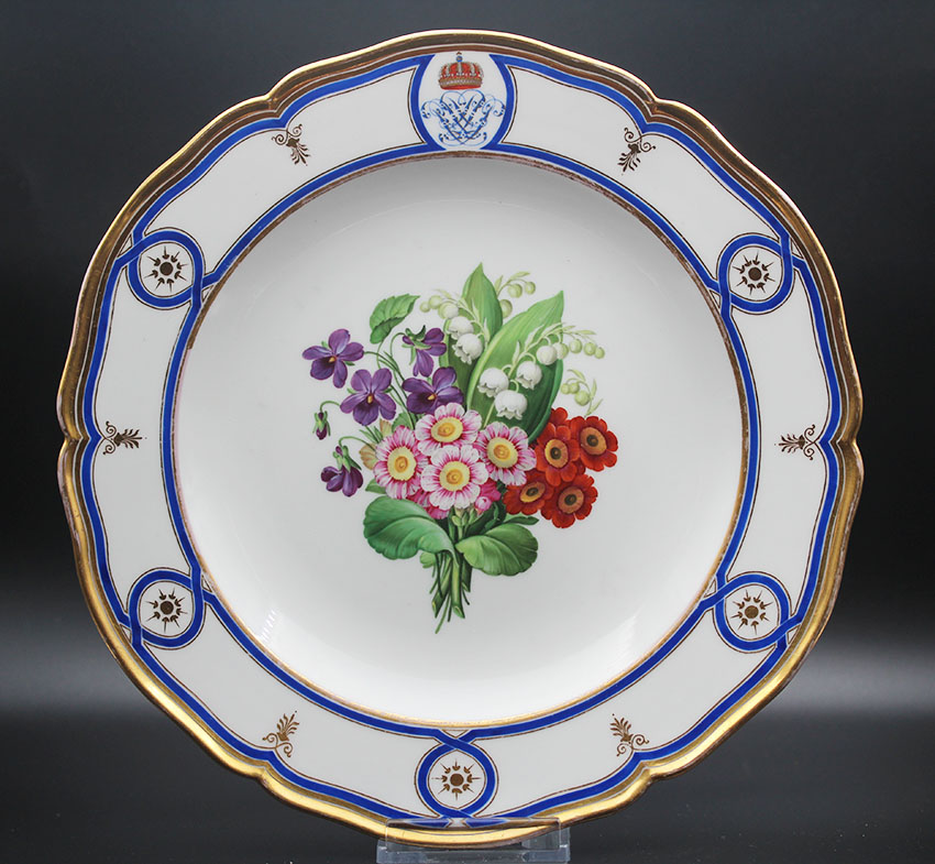 Teller aus dem Hochzeitsservice für Luise Marie von Preussen im 1854