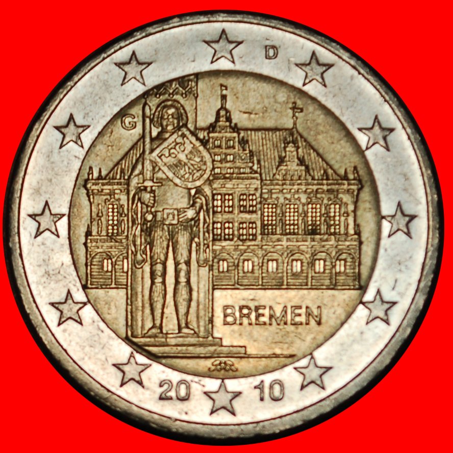 Ⰶ RITTER ROLAND 1404: DEUTSCHLAND★2 EURO 2010G NICHT-PHALLISCHE! BADEN-WÜRTTEMBERG! OHNE VORBEHALT!