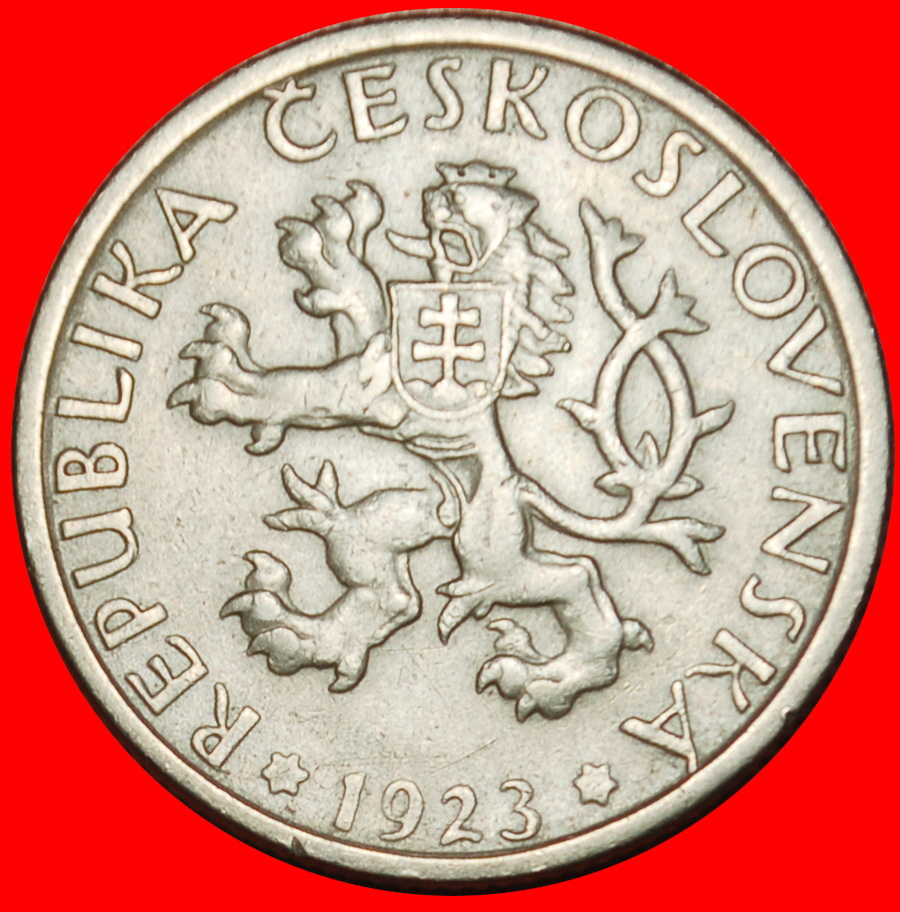  Ⰶ ERNTE (1922-1938): TSCHECHOSLOWAKEI ★ 1 KRONE 1923! ★OHNE VORBEHALT!   