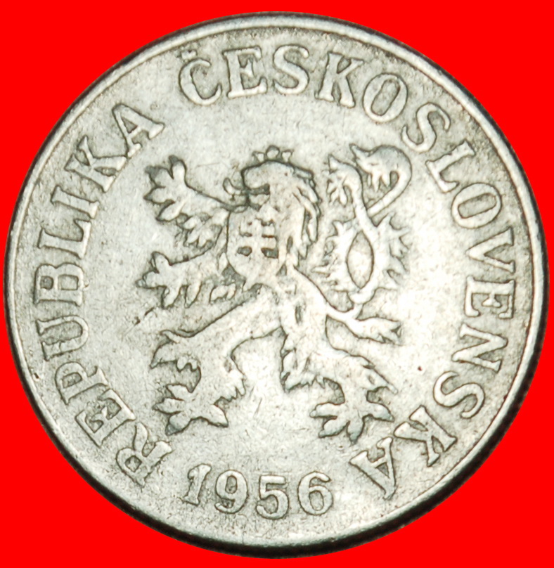 Ⰶ KREMNICA (1953-1958) UNCOMMON: CZECHOSLOVAKIA ★ 10 HELLERS 1956 II+B+2!★LOW START ★ NO RESERVE!