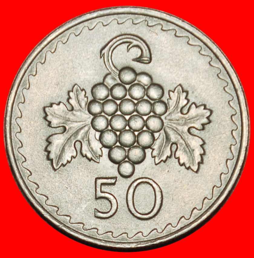 Ⰶ GREAT BRITAIN (1963-1982): CYPRUS ★ 50 MILS 1980 UNC MINT LUSTRE GRAPE! LOW START ★ NO RESERVE!