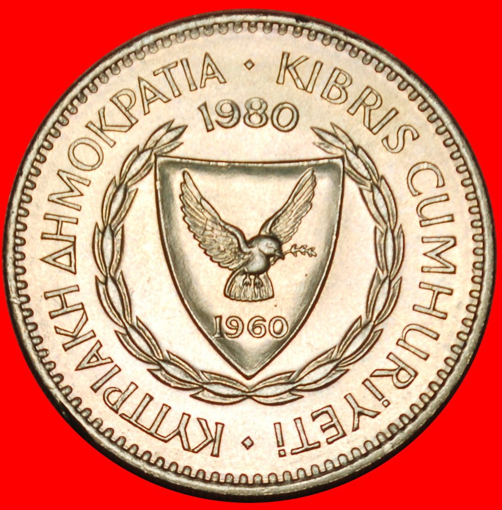  Ⰶ 2 SOLD GREAT BRITAIN (1963-1982):CYPRUS★100 MILS 1980 RAM UNC MINT LUSTRE! LOW START ★ NO RESERVE!   