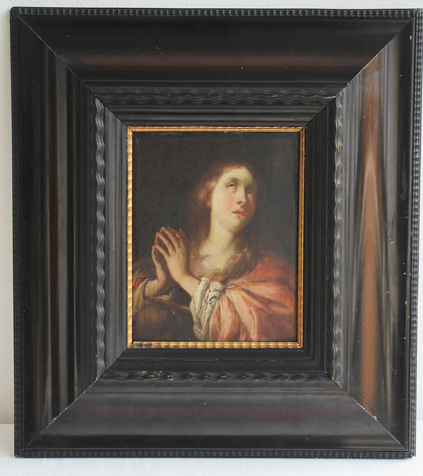 „Die büßende Maria Magdalena“, Italienische Schule um 1660, Öl auf Holz