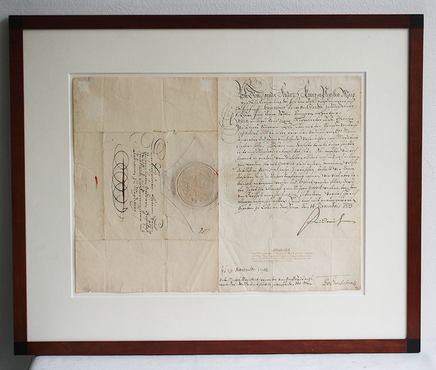Brief König Friedrich I. von Preussen ,Magdeburg, 14. November 1703