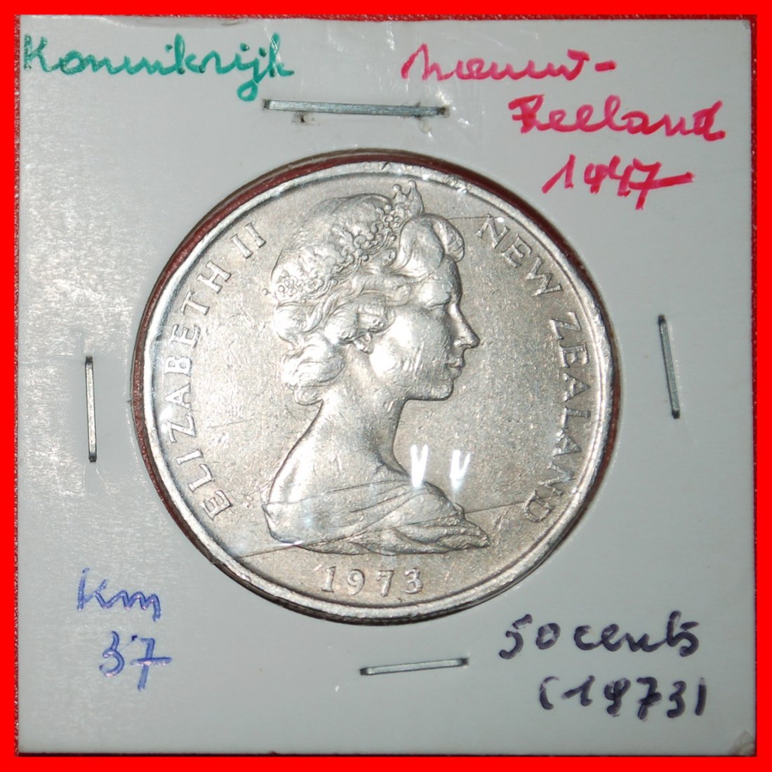  Ⰶ CANADA (1967-2006):NEW ZEALAND★50 CENTS 1973 SHIP! ELIZABETH II 1952-2022★LOW START ★ NO RESERVE!   