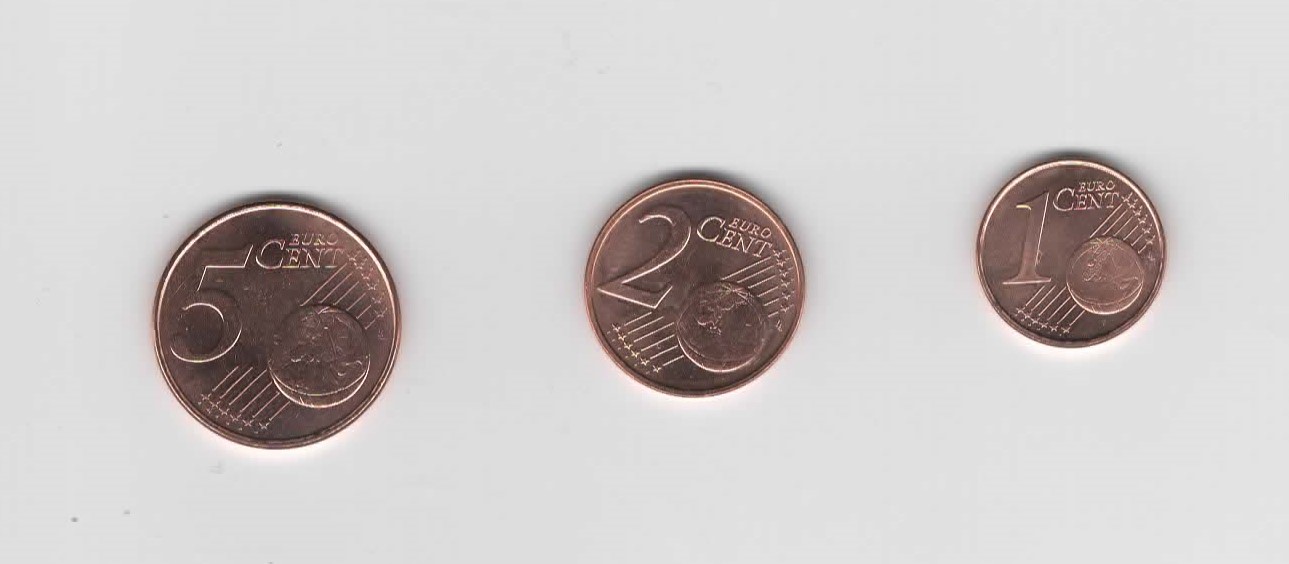 1,2 und 5 Cent Niederlande 2001 ( A002)