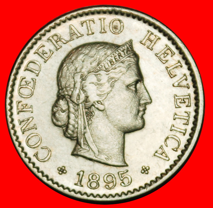 Ⰶ LIBERTY (1879-2024): SWITZERLAND ★ 5 RAPPEN 1895B! DIES 1+A!★LOW START! ★ NO RESERVE!