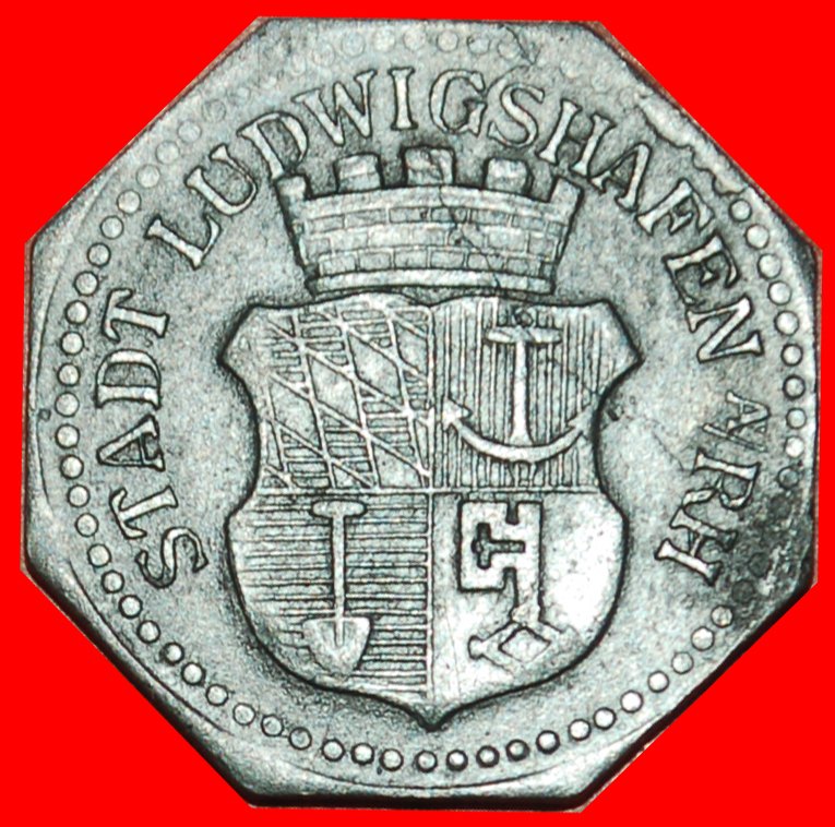 Ⰶ NUREMBERG: GERMANY LUDWIGSHAFEN PALANINATE ★ 5 PFENNIGS (1917) ANCHOR! ★LOW START ★ NO RESERVE!