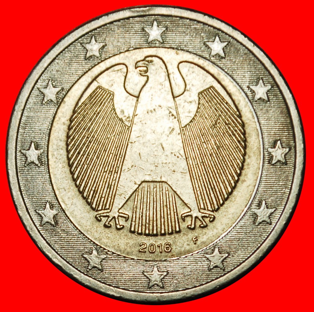 Ⰶ NICHT-PHALLISCHE TYP (2008-2024): DEUTSCHLAND ★ 2 EURO 2016F! BADEN-WÜRTTEMBERG! ★OHNE VORBEHALT!
