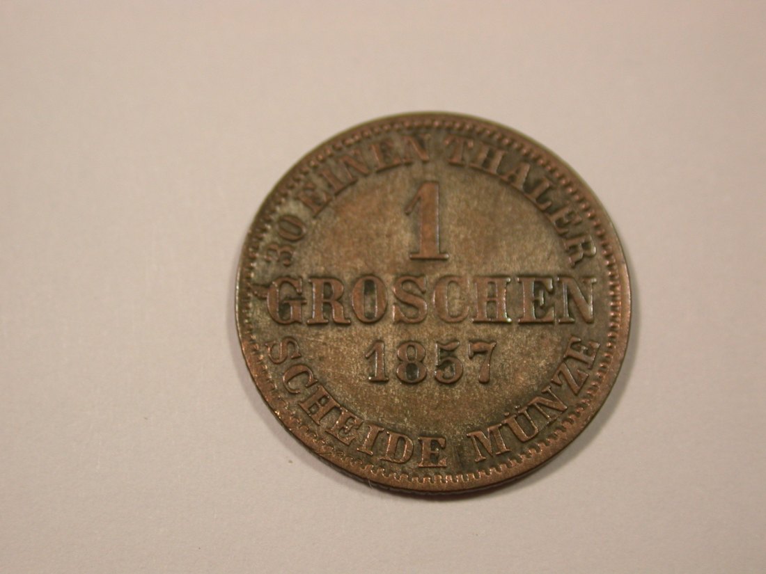 I7 Braunschweig 1 Groschen 1857 in ss/ss+ Originalbilder
