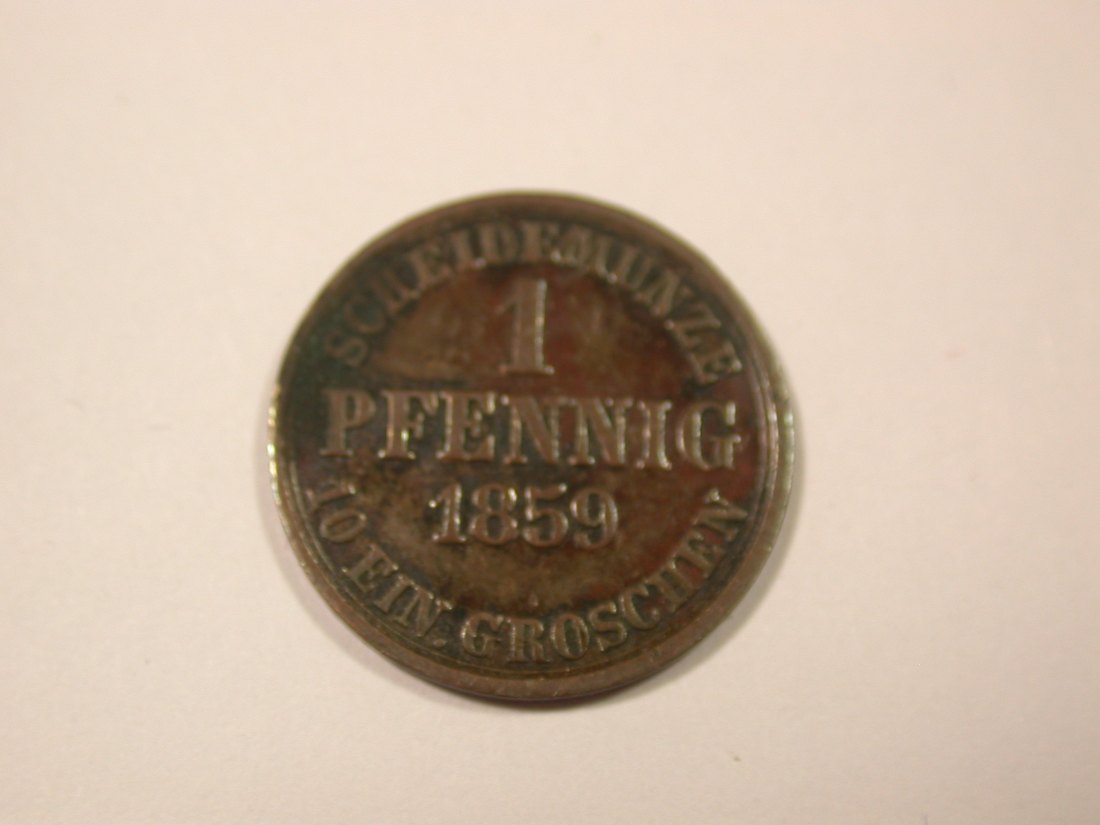 I7 Braunschweig 1 Pfennig 1859 in ss Originalbilder