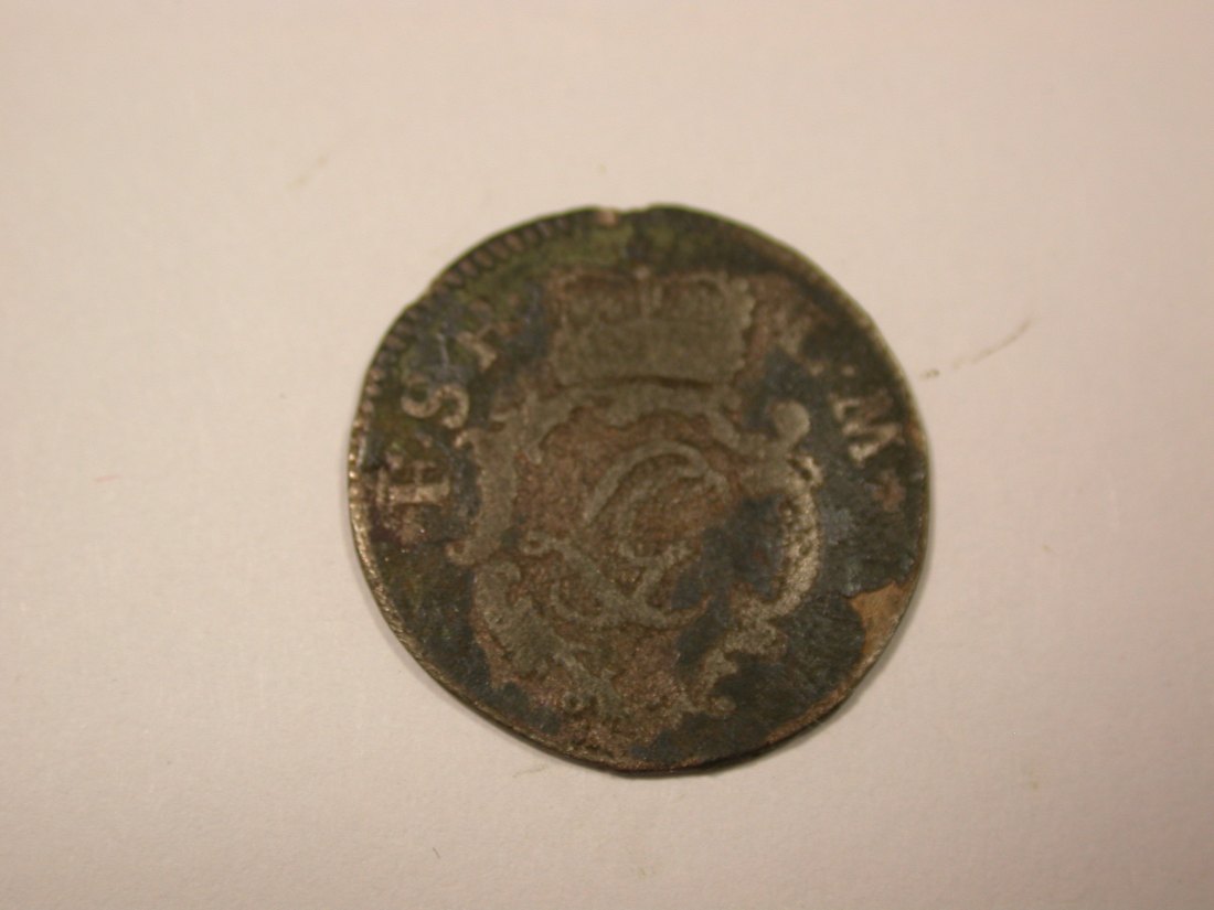 I7 Schwarzburg-Rudolstadt 6 Pfennig 1779? Belegstück Fundbelag Originalbilder