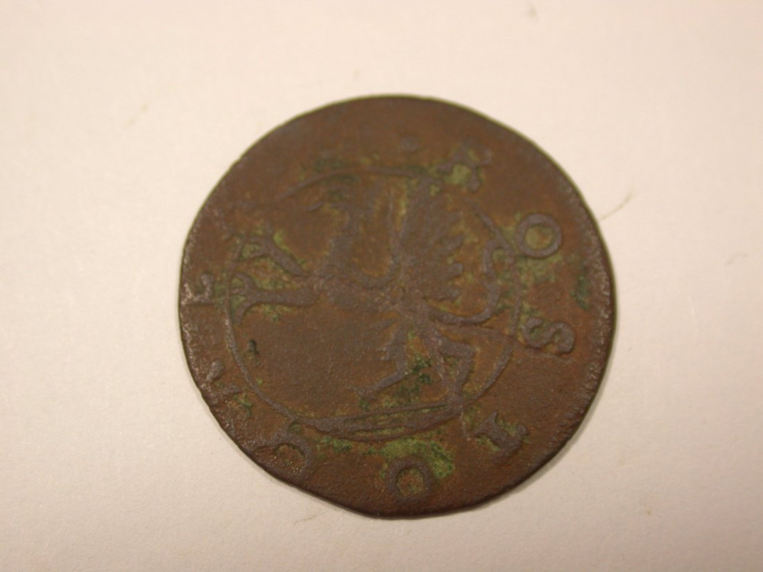 I7 Rostock 1 Pfennig 1782 in s-ss gewellt Originalbilder
