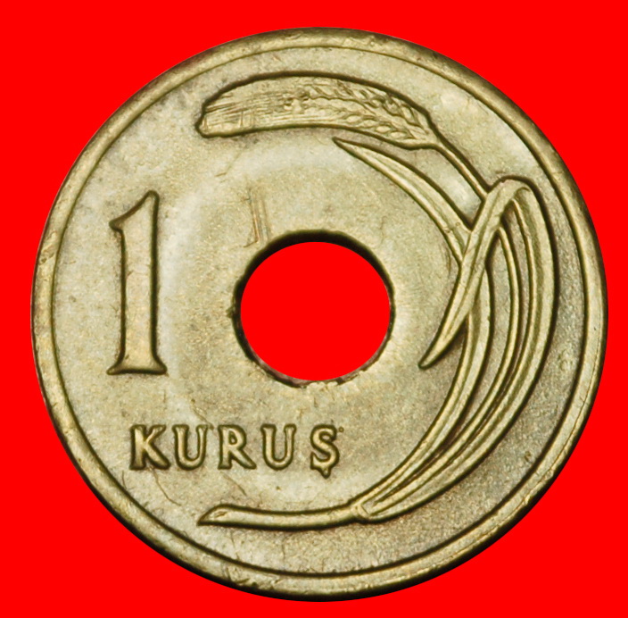  Ⰶ CENTRAL HOLE (1947-1951): TURKEY ★ 1 KURUS 1948!  ★LOW START ★ NO RESERVE!   