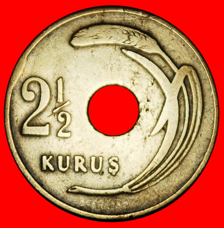  Ⰶ ZENTRALLOCH (1948-1951): TÜRKEI ★ 2 1/2 KURUS 1949! OHNE VORBEHALT!   