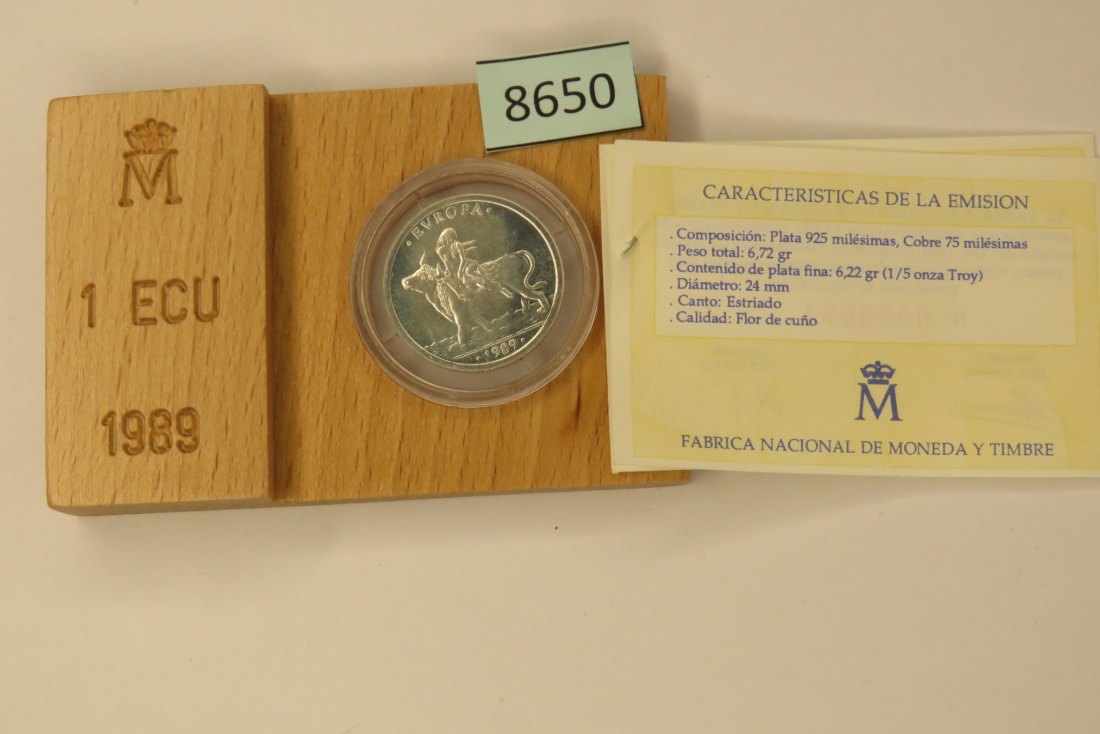 8650 Spanien 19 1 ECU - Europa - 6,72 g Silber 0.925
