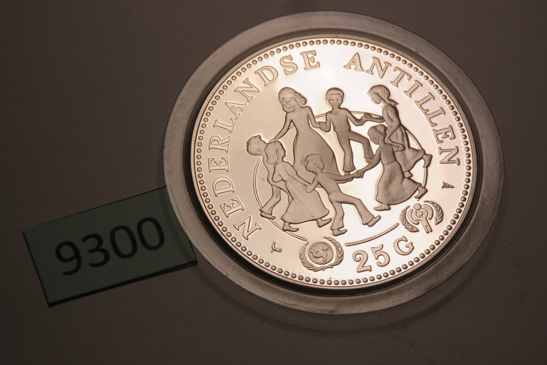 9300 Niederl. Antillen 1979 - 50 Gulden - Int. Jahr des Kindes - 27,22 g Silber 0.925