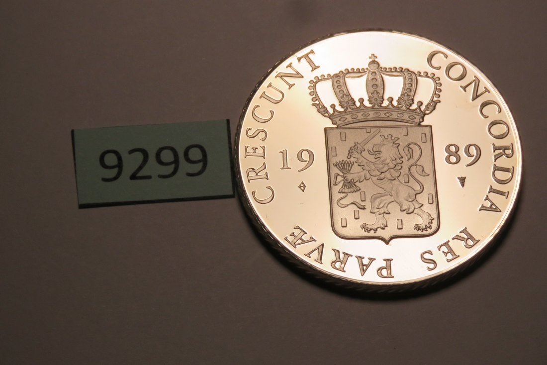 9299 Niederlande 1989 - silver Dukat - Utrecht - 28,25 g Silber 0.873
