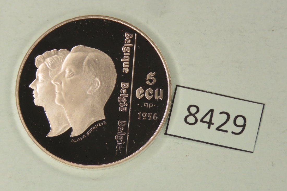  8429 Belgien 1996  5 ECU  50 Jahre UNICEF   22,85 g Silber 0.833   