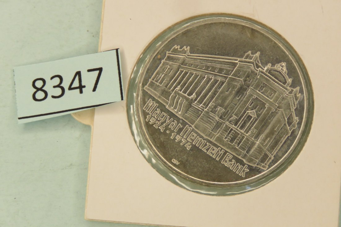 8347 Ungarn 1974 50 Forint 50 Jahre Nationalbank 16 g Silber 0.640