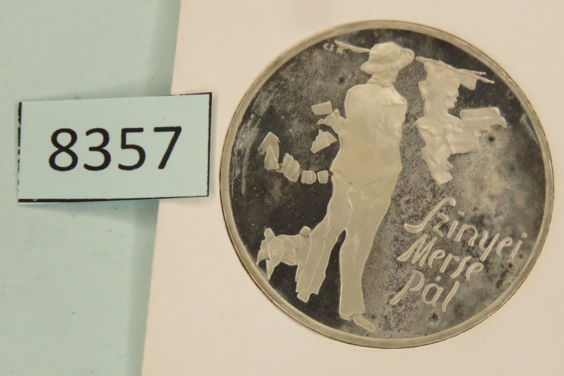 8357 Ungarn 1976 200 Forint Pal Szinyei 28 g Silber 0.640
