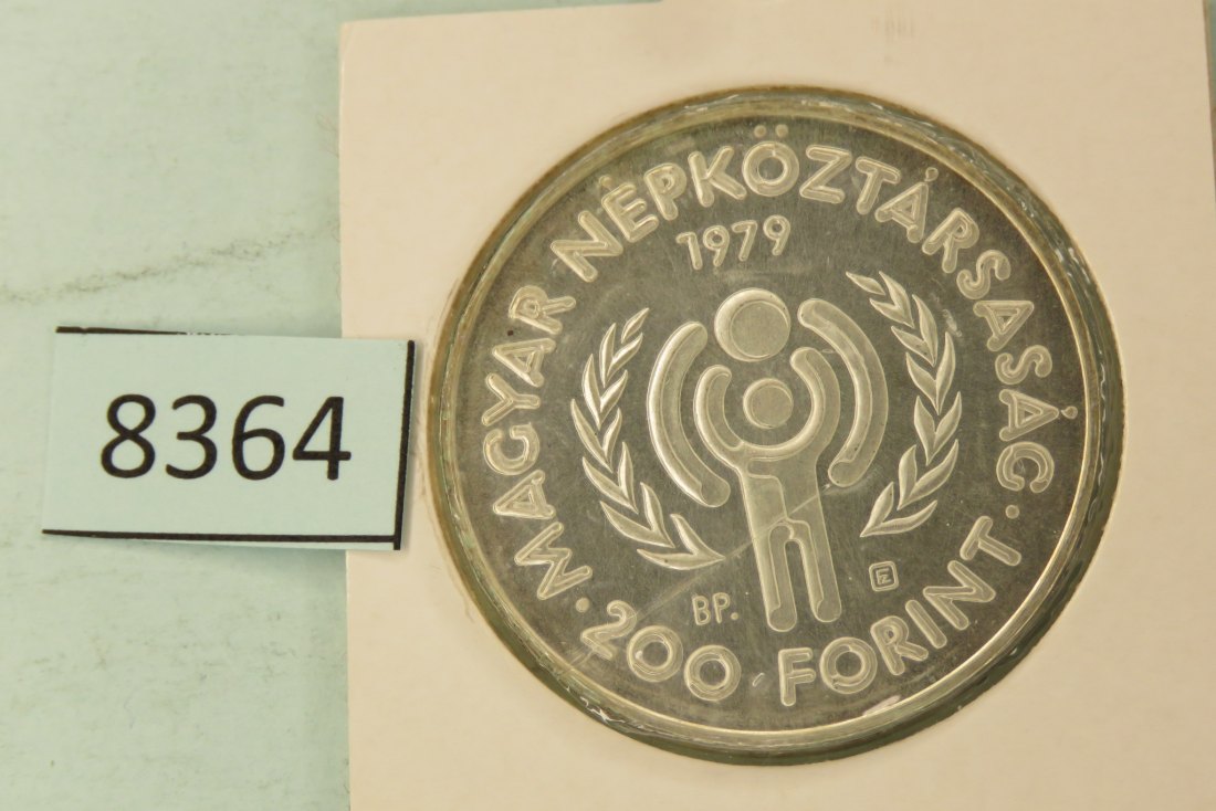  8364 Ungarn 1979  200 Forint - Int. Jahr des Kindes   28 g Silber 0.640   