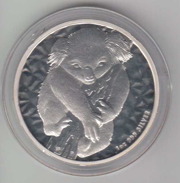 Australien, 1 Dollar 2007, Koala, 1 unze oz Silber, 31,1 Gramm Feinsilber