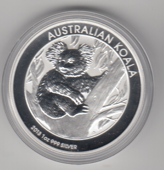 Australien, 1 Dollar 2013, Koala, 1 unze oz Silber, 31,1 Gramm Feinsilber
