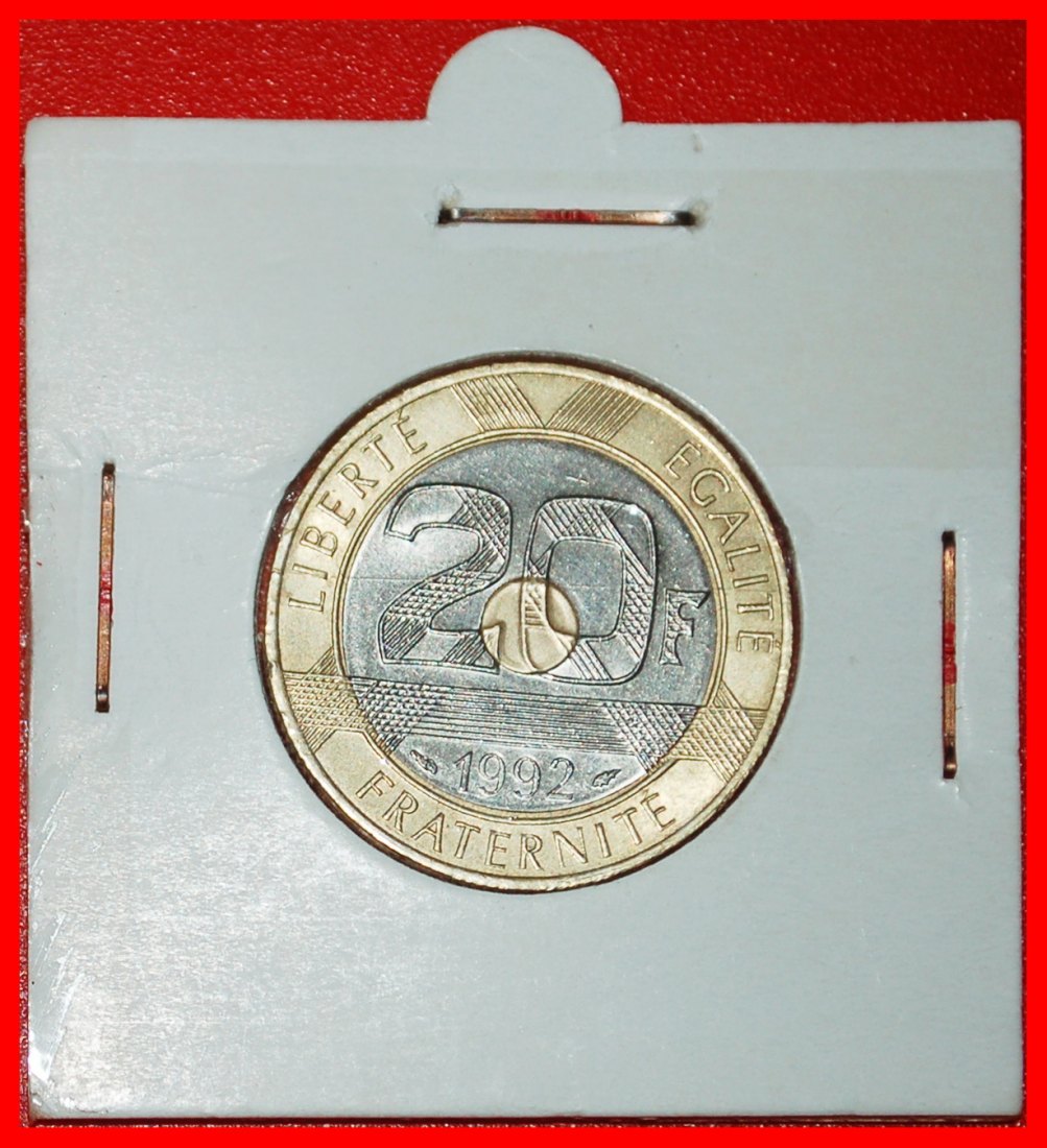 Ⰶ MONT SAINT-MICHEL (1992-2001): FRANCE ★ 20 FRANCS 1992! COIN ALIGNMENT ↑↓! ★LOW START★NO RESERVE!