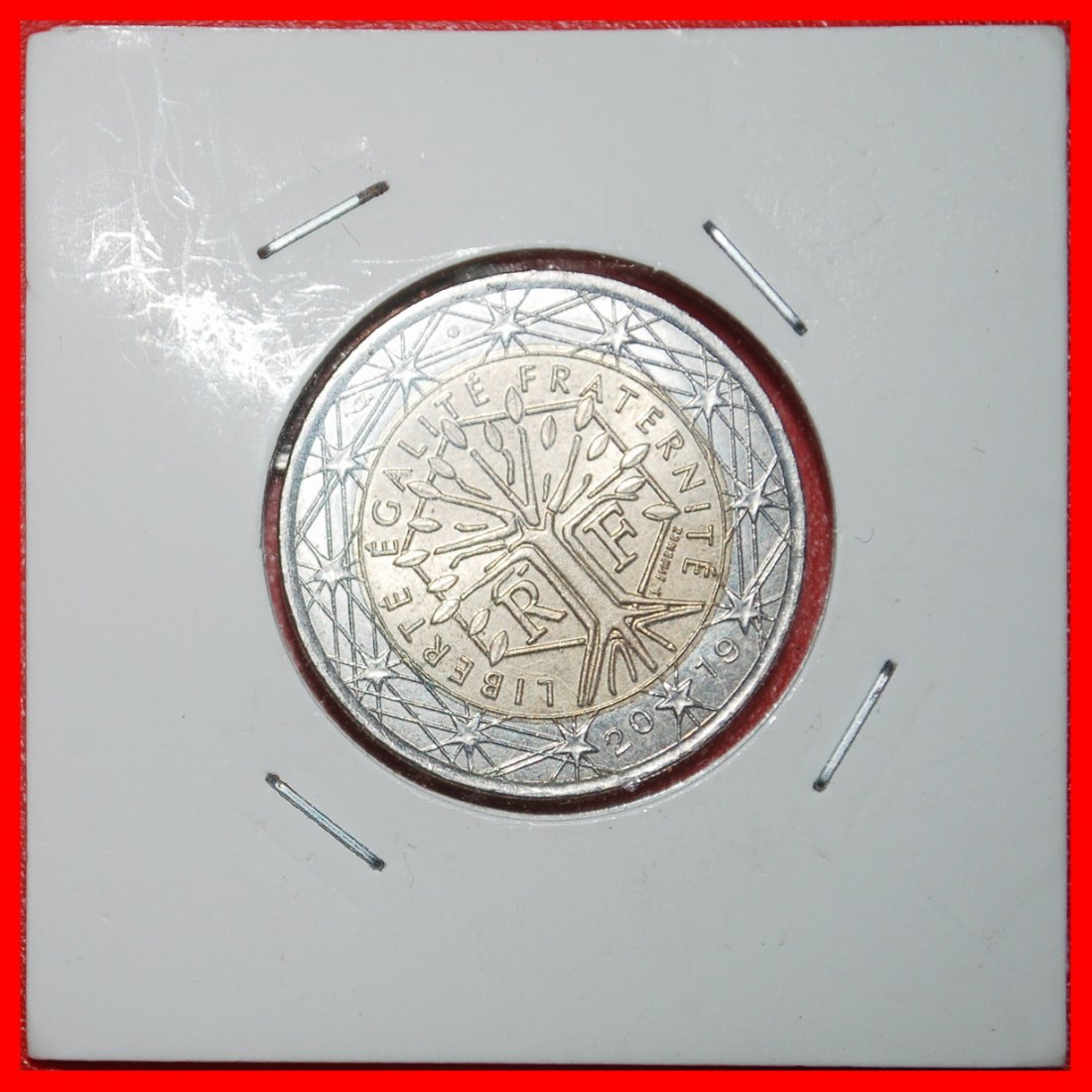 Ⰶ NON-PHALLIC TYPE 2007-2021: FRANCE ★ 2 EURO 2019 WORLD TREE UNC MINT LUSTRE!★LOW START★NO RESERVE!