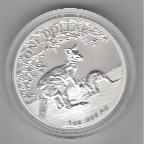 Australien, 1 Dollar 2017, Känguru, 1 unze oz Silber, 31,1 Gramm Feinsilber