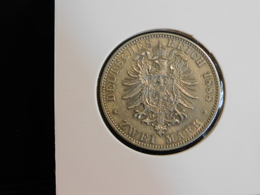  GERMANY 2 MARK 1888 PRUSSIA.GRADE-PLEASE SEE PHOTOS.   