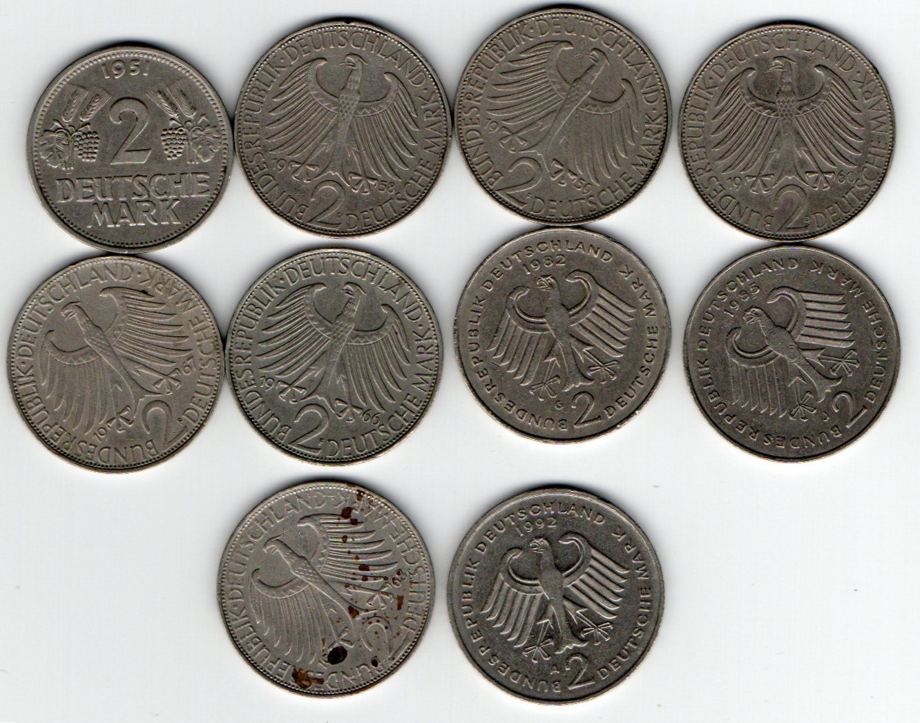 Lot 2 Mark Münzen Bundesrepublik Deutschland