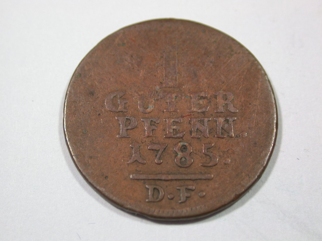 I9 Schaumburg-Hessen 1 Pfennig 1785 in f.ss Originalbilder
