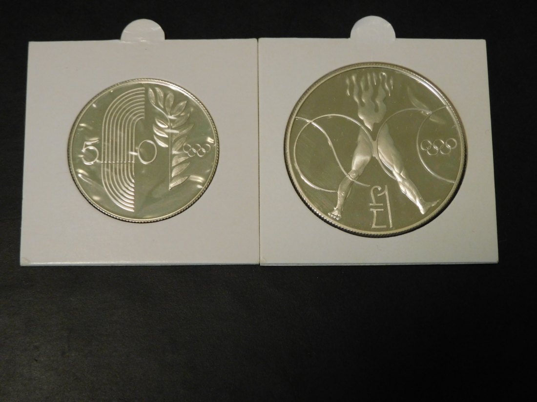 CYPRUS 50 CENTS-1 POUND 1988 FOR SEOUL OLYMPICS.GRADE-PLEASE SEE PHOTOS.