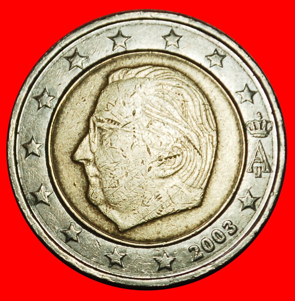 Ⰶ ALBERT II (1993-2013): BELGIUM ★ 2 EUROS 2003 PHALLIC TYPE 1999-2006!★LOW START★ NO RESERVE!
