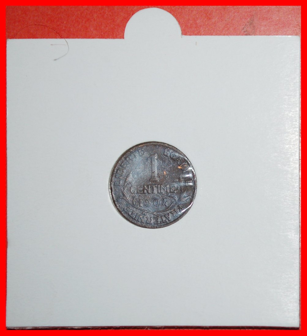 Ⰶ LIBERTY (1898-1920): FRANCE ★ 1 CENTIME 1904! IN HOLDER!★LOW START★ NO RESERVE!
