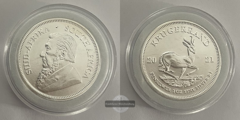  Südafrika  Krügerrand  2021   FM-Frankfurt  Feinsilber: 31,1g   