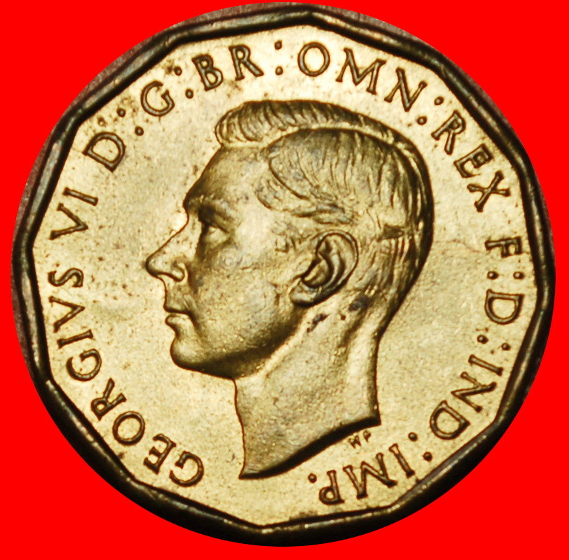  Ⰶ MET INDIEN KRIEGSZEIT (1939-1945):GROSSBRITANNIEN★3 PENCE 1944 GEORG VI. 1937-1952★OHNE VORBEHALT!   