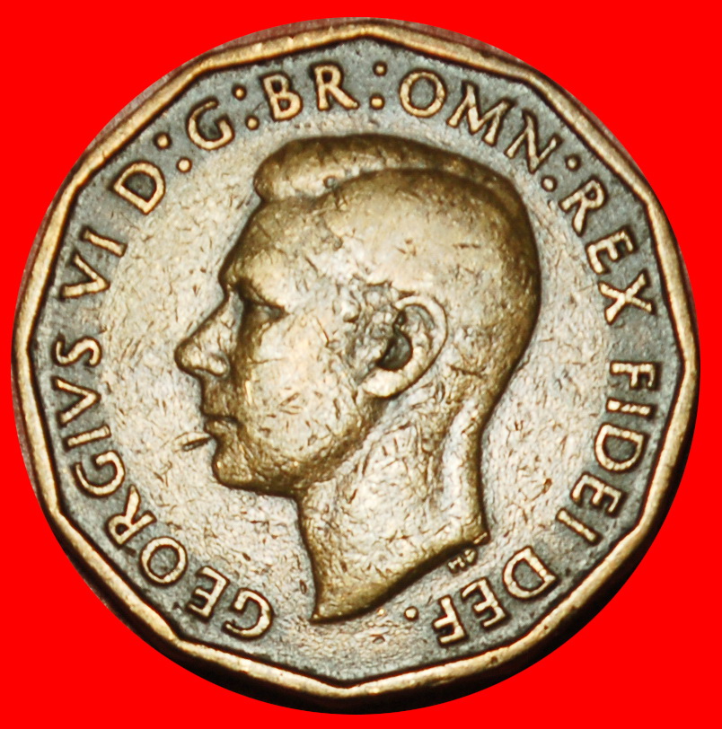  Ⰶ OHNE INDIEN (1949-1952): GROSSBRITANNIEN★ 3 PENCE 1950 GRASNELKEN GEORG VI. (1937-★OHNE VORBEHALT!   