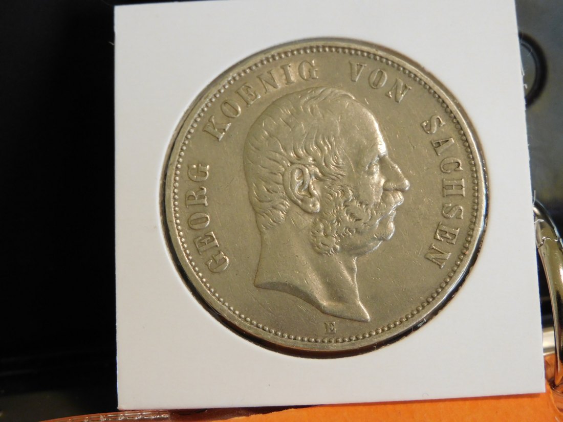 GERMANY 5 MARK 1903 SAXONY.GRADE-PLEASE SEE PHOTOS.