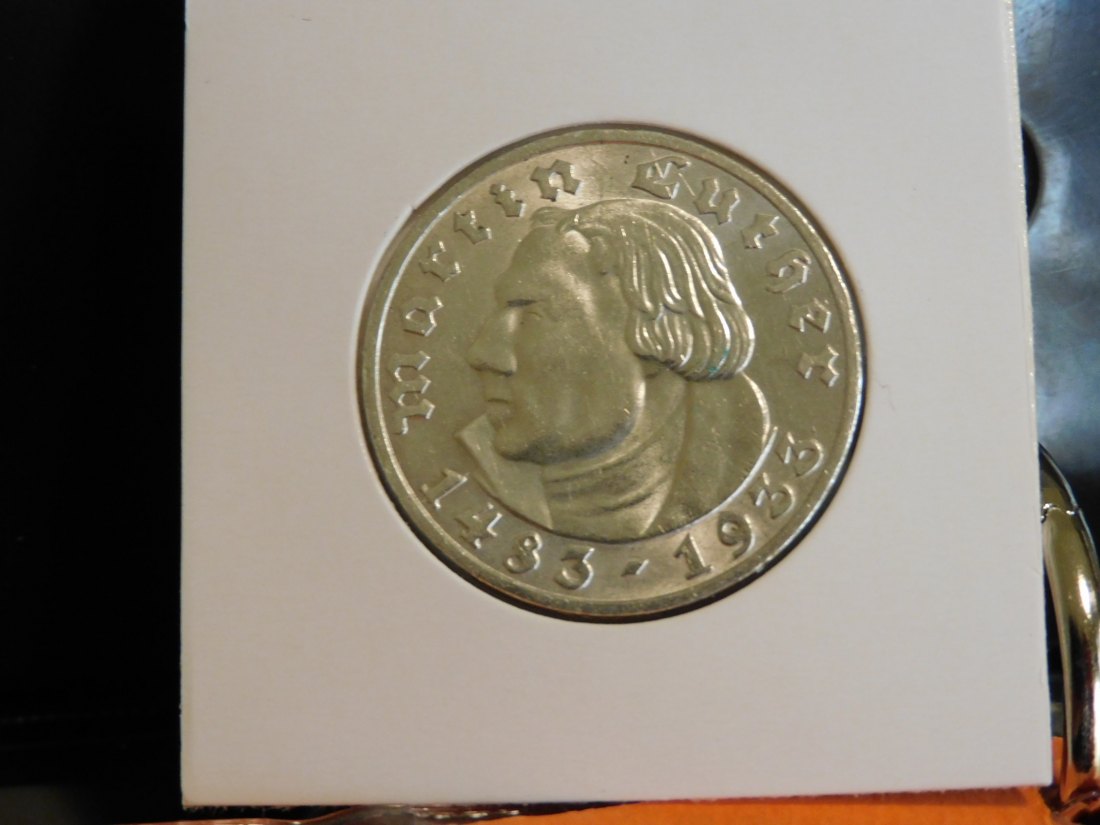  GERMANY 5 MARK 1933 A THIRD REICH.GRADE-PLEASE SEE PHOTOS.   