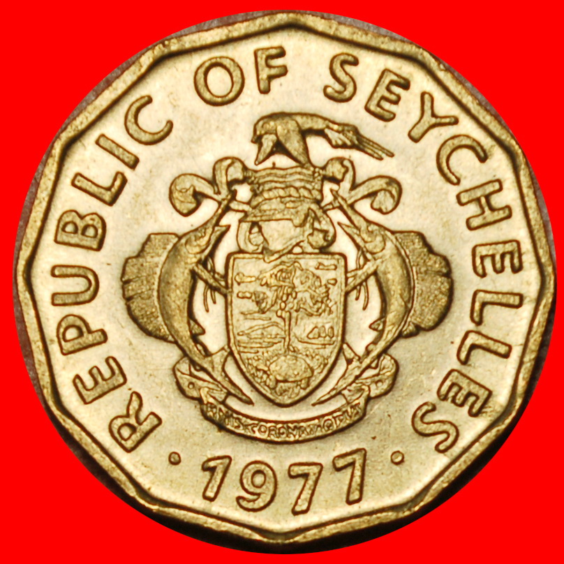  Ⰶ GREAT BRITAIN: SEYCHELLES ★ 10 CENTS 1977 FAO FISH UNC MINT LUSTRE!★LOW START ★ NO RESERVE!   