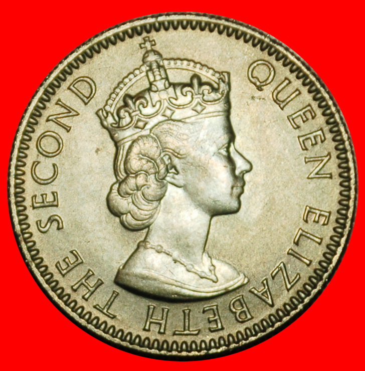 Ⰶ GREAT BRITAIN (1953-1974): SEYCHELLES ★ 25 CENTS 1972 UNC LUSTRE! UNCOMMON★LOW START ★ NO RESERVE!   