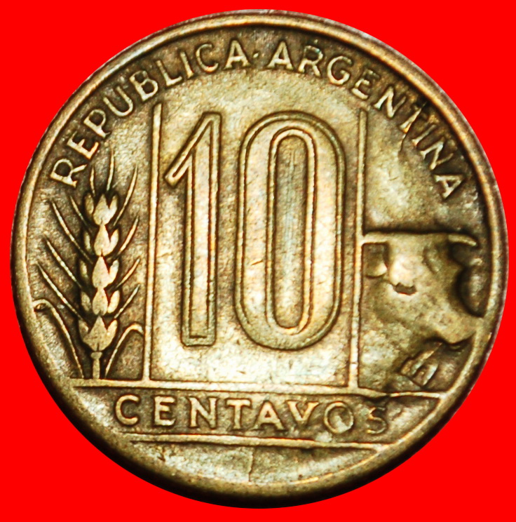 Ⰶ COW (1942-1950): ARGENTINA ★ 10 CENTAVOS 1948! LOW START ★ NO RESERVE!