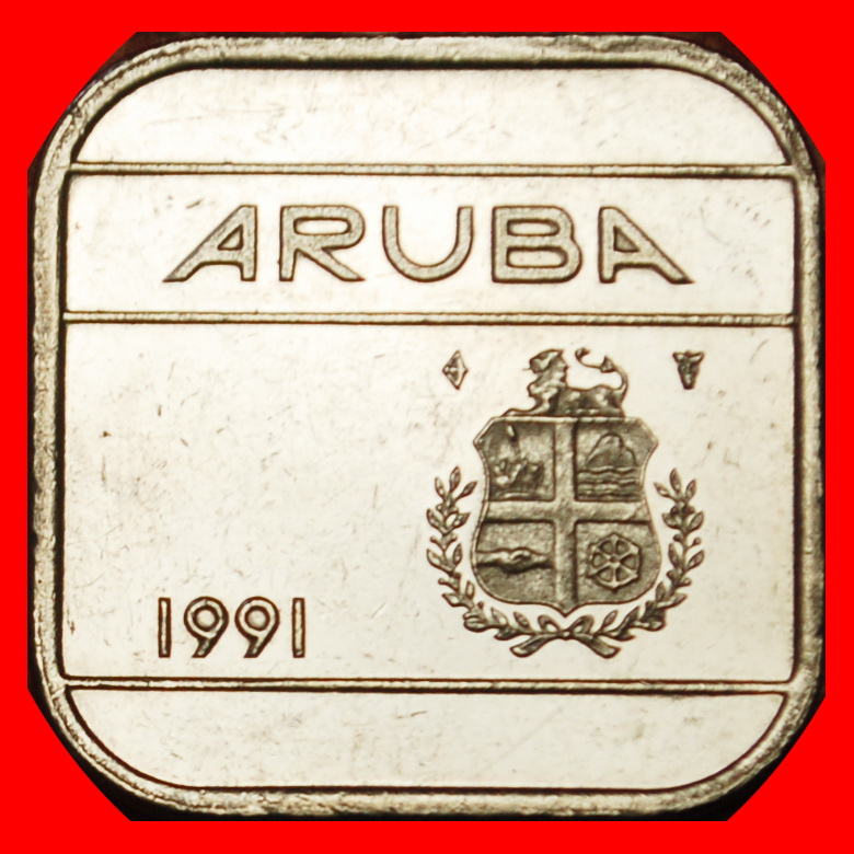 Ⰶ NIEDERLANDE (1986-2023): ARUBA ★ 50 CENTS 1991 VZGL STEMPELGLANZ! UNGEWÖHNLICH! OHNE VORBEHALT!