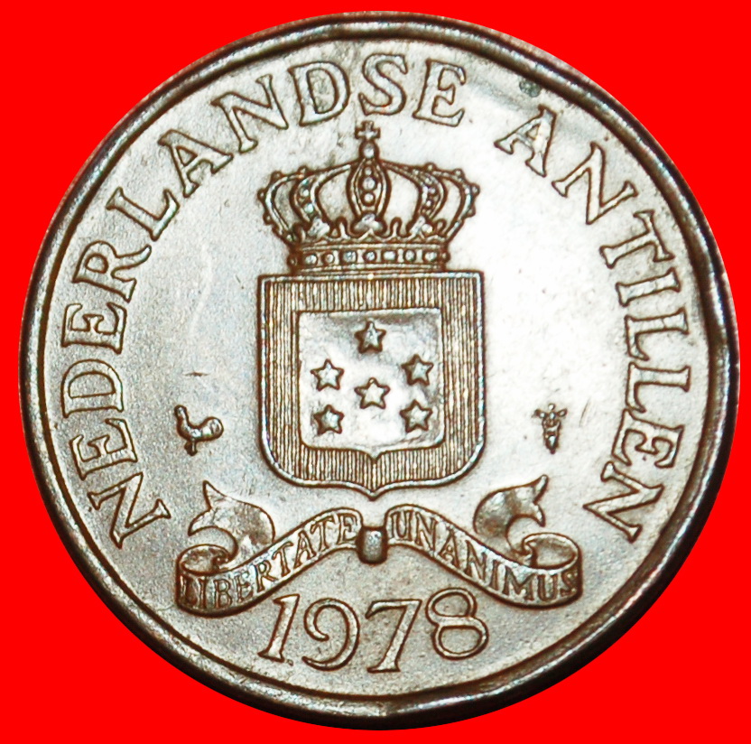  ⰆWITH ARUBA 1969-1978:NETHERLANDS ANTILLES★2 1/2 CENTS 1978★JULIANA 1948-1980★LOW START★ NO RESERVE!   