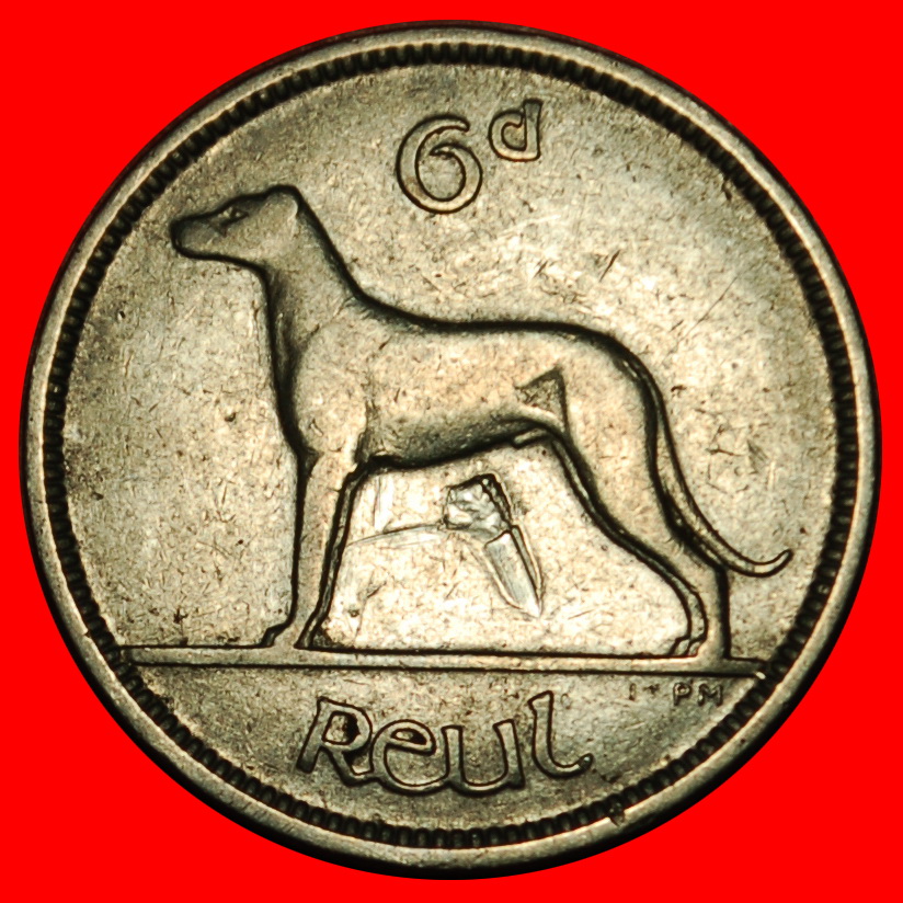 Ⰶ GREAT BRITAIN (1928-1935): IRELAND ★ 6 PENCE 1928 IRISH WOLFHOUND! ★LOW START ★ NO RESERVE!